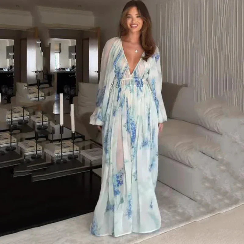 Nora WD– Blue Ocean Maxi Dress