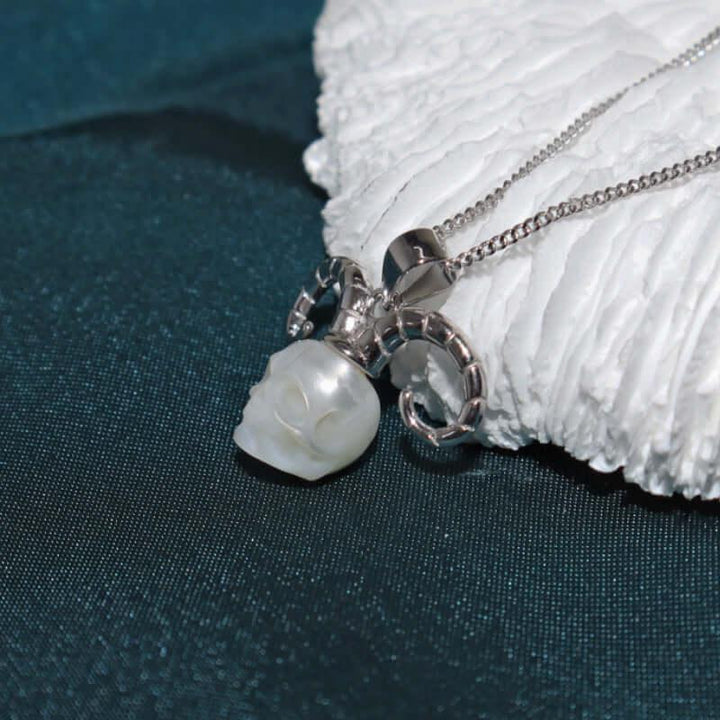 12 Zodiac Signs Aries Pearl Skull Necklace™ Skull Accessories – Strength, Symbolism, and Transformation