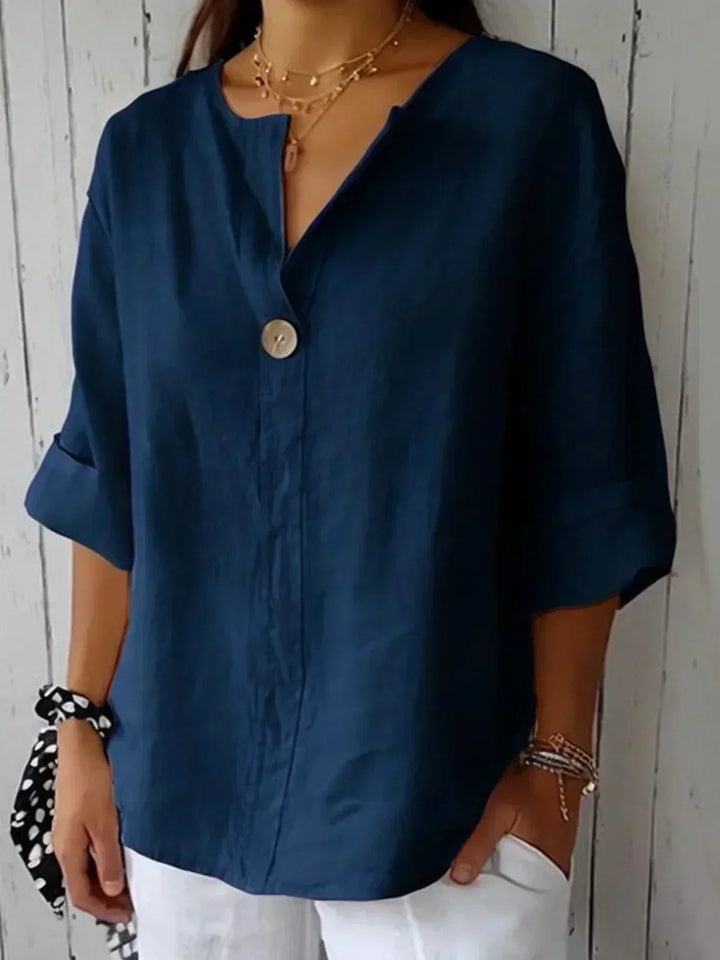 Jessa WBC| Relaxed V-Neck Blouse