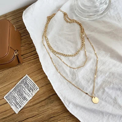Vintage Glow™ Retro Western Style - Simple Gold Multi-layer Necklace