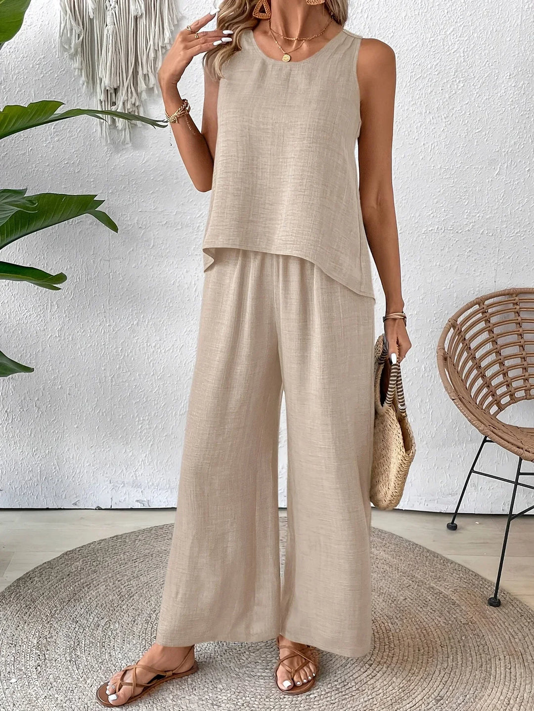 Cecily | Stylish Sleeveless Tank Top & Pants Set