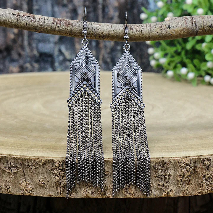 Women's Bohemian Alloy Tassel Earrings™ Retro Western Style – Chic Statement Accessories with Boho Vibes