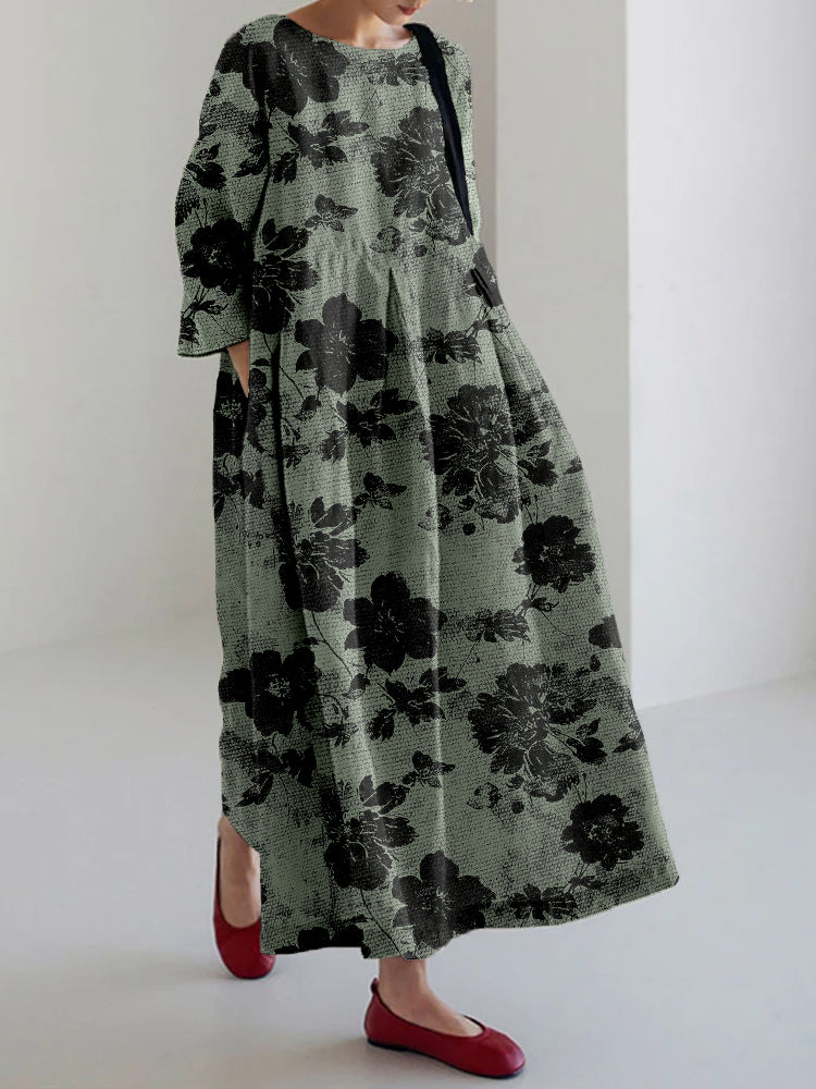 Nerisse™ Newest Arrivals - Botanical Print Dress