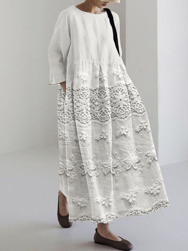 Thalina™ Newest Arrivals – Lace Printed Dress