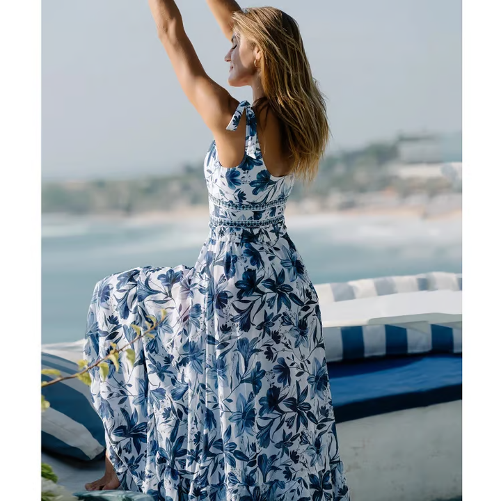 Olivia™ SC- Stylish V Neck Floral One-Piece Swimsuit Set