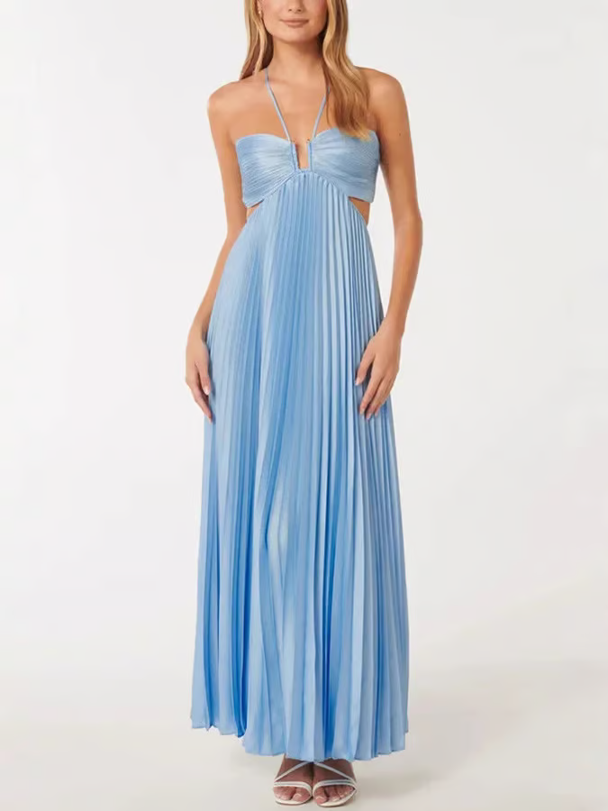 Tansy WD- Summer Glow Halter Maxi Dress