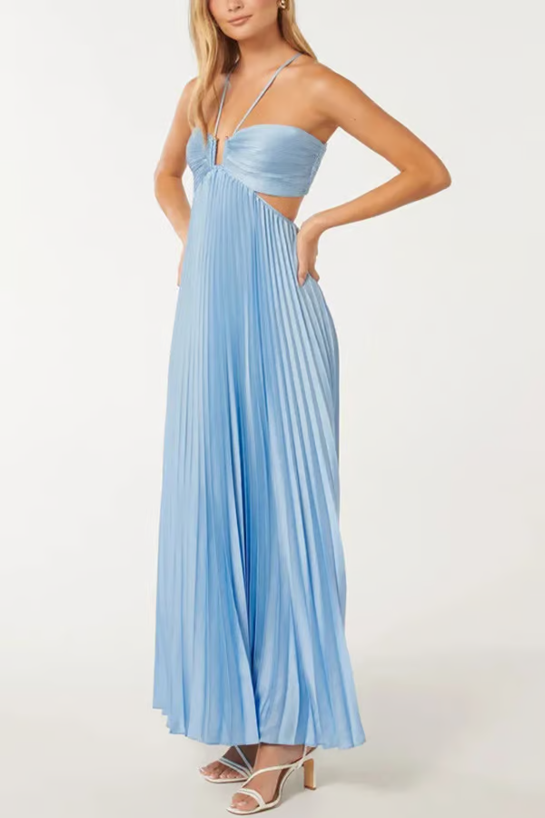 Tansy WD- Summer Glow Halter Maxi Dress