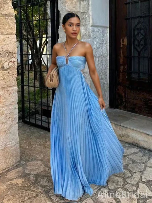 Tansy WD- Summer Glow Halter Maxi Dress