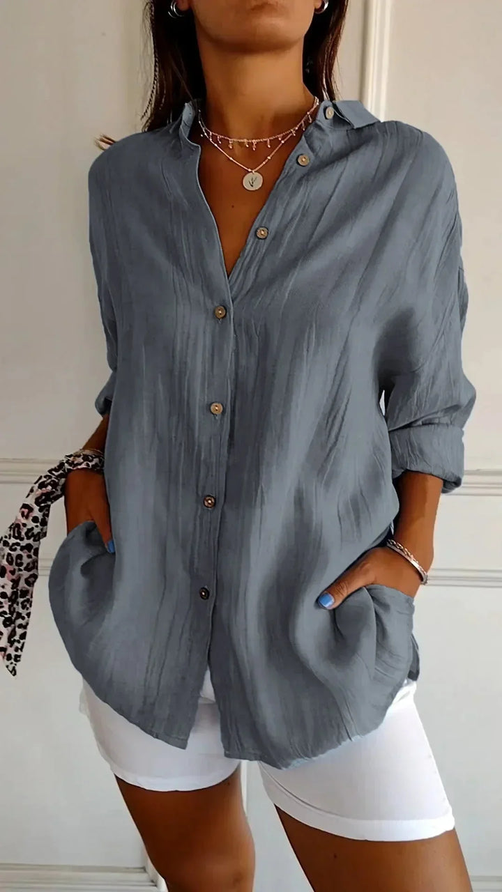 Auberis™ - High quality cotton blouse