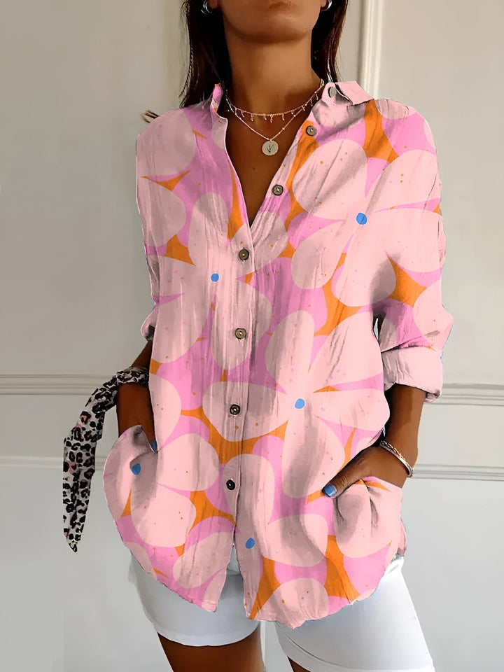 Roxane™ WBC | Light Cotton Floral Blouse